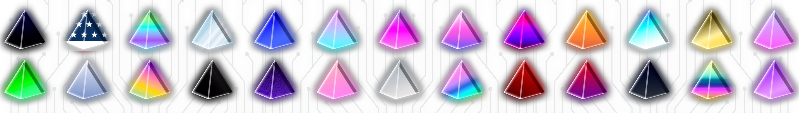 A collection of color prisms available in Index